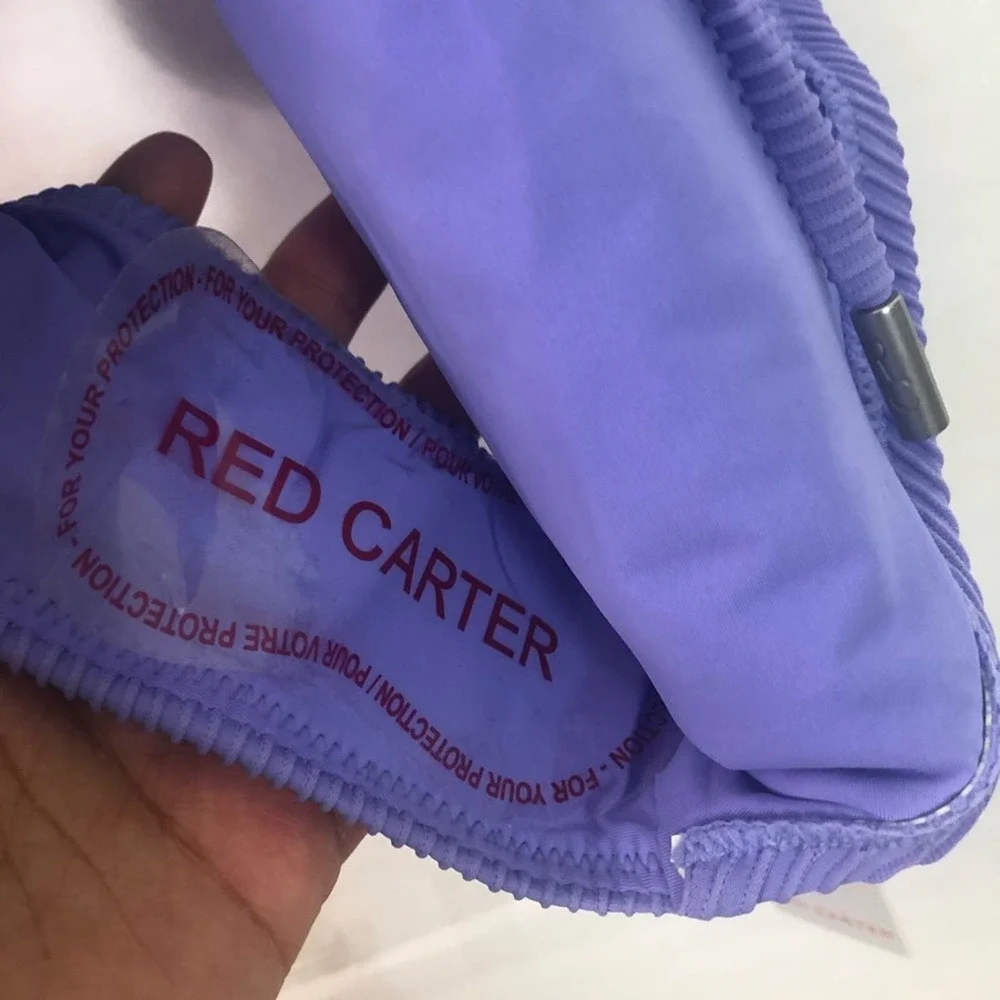 NWT Red Carter Ribbed Plunge One Piece Swimsuit‎ Size Large Lilac Riviera Sunset